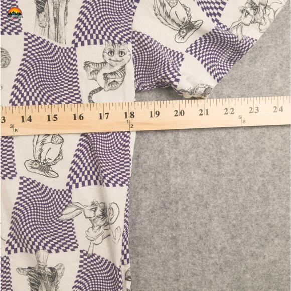 Uniqlo UT Disney Alice In Wonderland T-Shirt Purple White Short Sleeve Women's M - Picture 3 of 8
